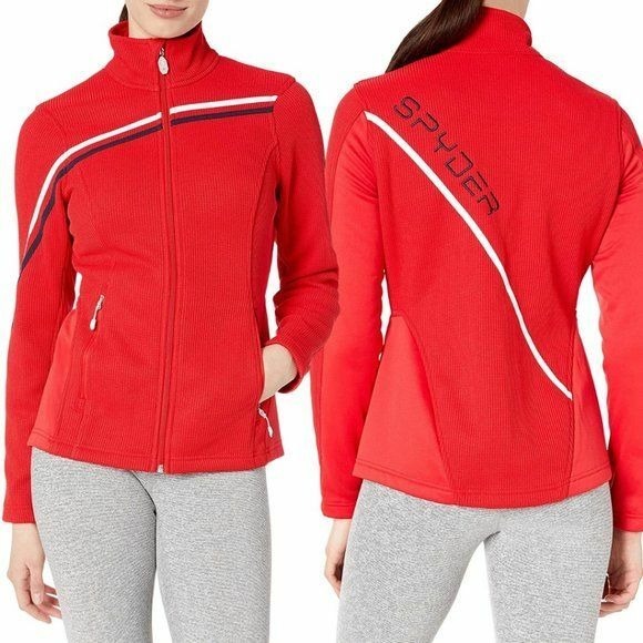 Spyder Tops - Spyder Womens Stryke Red Full Zip Fleece Jacket Layering Ski Snowboard Size XL